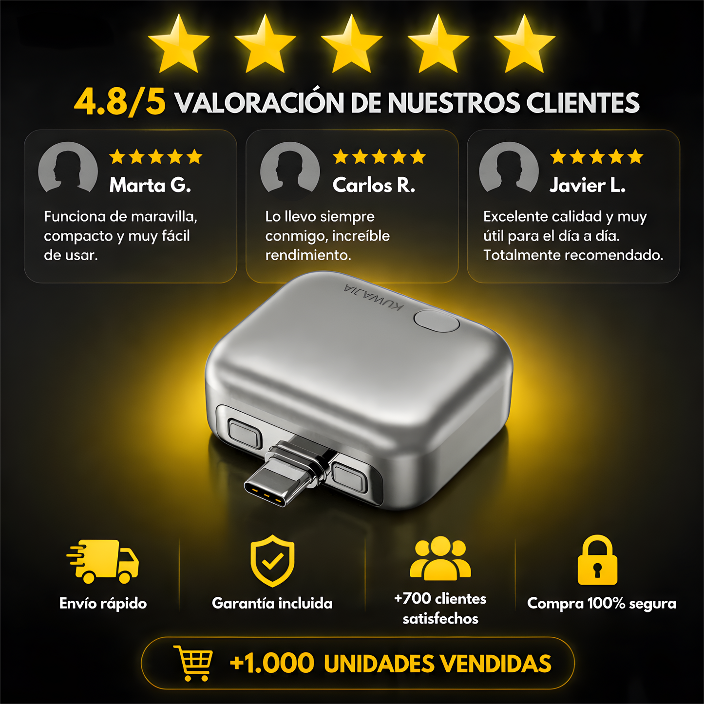 Protector de Batería con Carga Rápida